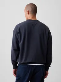 Oversized Terry Sweatshirt - Moonless black night — view 3