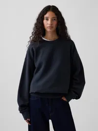 Oversized Terry Sweatshirt - Moonless black night — view 5