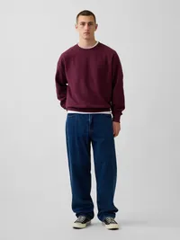 Oversized Terry Sweatshirt - Tuscan red — view 2