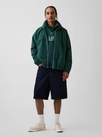 Oversized Track Jacket - Deep hunter green — view 2