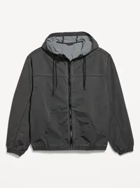 Oversized Washed Utility Jacket - Black Jack — view 4