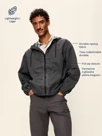 Oversized Washed Utility Jacket - Black Jack — view 5