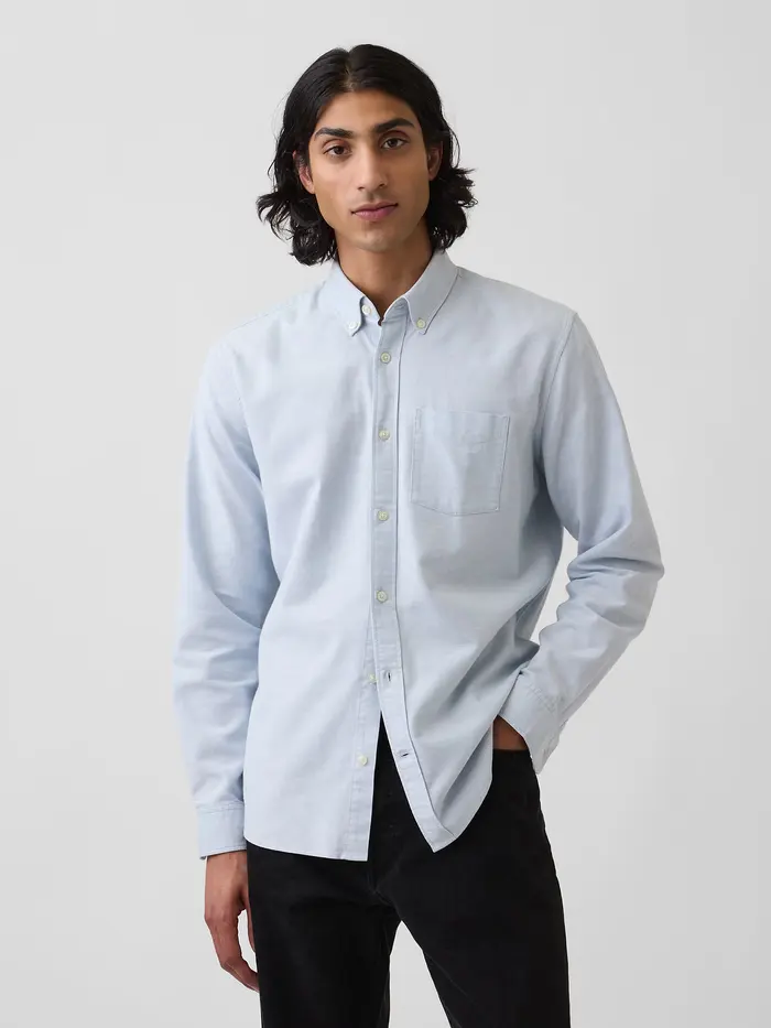 Oxford Button-Down Shirt - Light blue