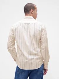 Oxford Button-Down Shirt - OLIVE STRIPE — view 3