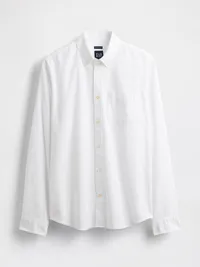 Oxford Button-Down Shirt - White — view 5