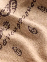 Paisley Triangle Scarf - Brown — view 3