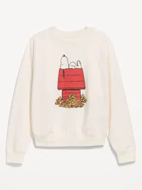 Peanuts™ Oversized Raglan Sweatshirt - Sea Salt — view 5