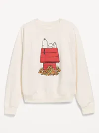 Peanuts™ Oversized Raglan Sweatshirt - Sea Salt — view 4