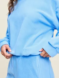 Performance Fleece Funnel Neck Pullover - Hopscotch Blue — view 4