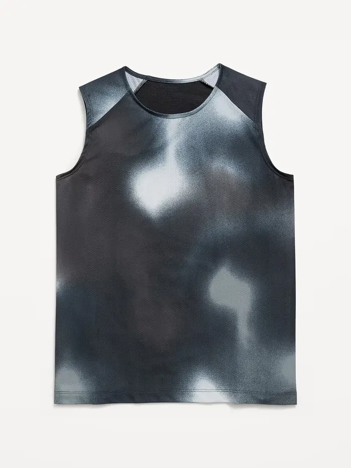Performance Tank Top for Boys - Black Print