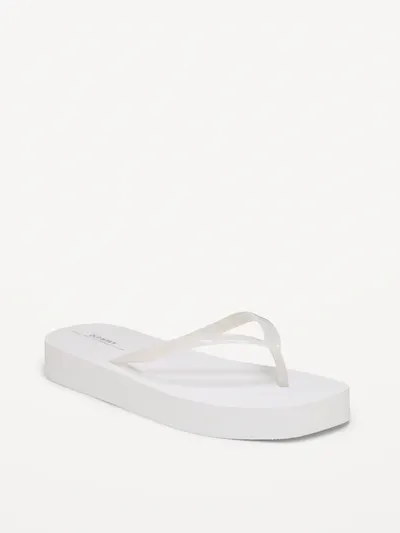 Platform Flip-Flop Sandals for Girls (Partially Plant-Based) - Creme De La Creme