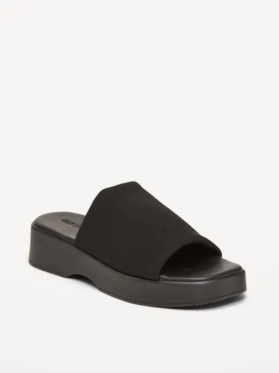 Platform Slide Sandals for Girls - Black Jack