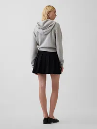 Pleated Mini Skort - True black — view 2