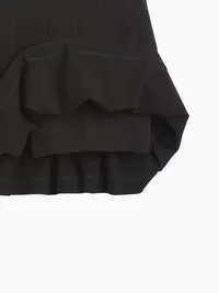 Pleated Mini Skort - True black — view 5