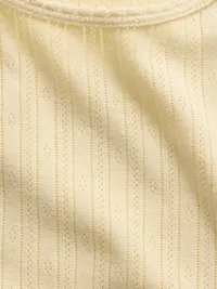 Pointelle Crop Cami - Maize yellow — view 4