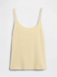 Pointelle Crop Cami - Maize yellow — view 5