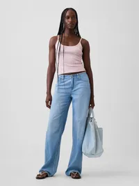 Pointelle Crop Cami - Primitive pink — view 2