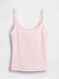 Pointelle Crop Cami - Primitive pink — view 4