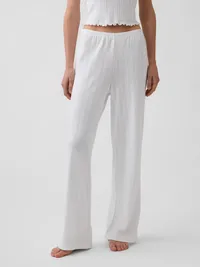 Pointelle PJ Pants - Fresh white — view 2