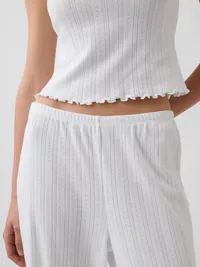 Pointelle PJ Pants - Fresh white — view 5