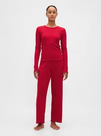 Pointelle PJ Top - Modern red — view 2