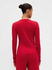 Pointelle PJ Top - Modern red — view 3