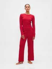 Pointelle PJ Top - Modern red — view 5