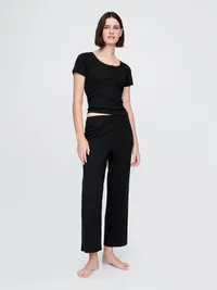 Pointelle PJ Top - True black — view 2