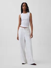 Pointelle Shell Tank Top - Fresh white — view 2