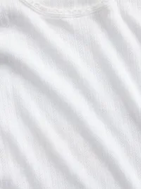 Pointelle Shell Tank Top - Fresh white — view 4