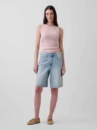 Pointelle Shell Tank Top - Pink — view 2