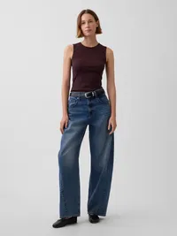 Pointelle Shell Tank Top - Terra brown — view 2