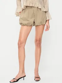 Poplin Bubble Hem Shorts - Sliced Bread — view 2