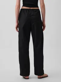 Poplin Easy Barrel Pants - Black — view 4