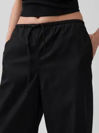 Poplin Easy Barrel Pants - Black — view 5