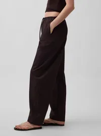 Poplin Easy Barrel Pants - Terra brown — view 3