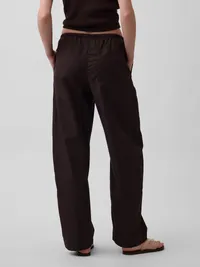 Poplin Easy Barrel Pants - Terra brown — view 4