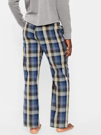 Poplin Pajama Pant - Medium Blue Plaid — view 2