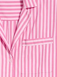 Poplin Pajama Pant Set - Pink Stripe — view 4