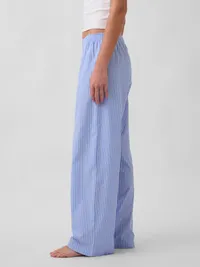 Poplin PJ Pants - Blue & white stripe — view 3