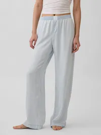 Poplin PJ Pants - Light blue indigo — view 2