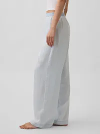 Poplin PJ Pants - Light blue indigo — view 3