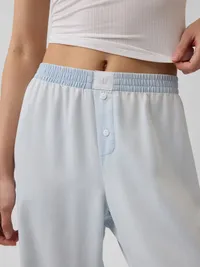 Poplin PJ Pants - Light blue indigo — view 5