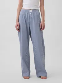 Poplin PJ Pants - Navy blue gingham — view 2