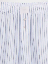 Poplin PJ Pants - White & blue stripe — view 5