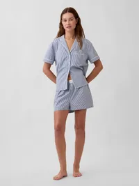 Poplin PJ Shirt - Blue gingham — view 2