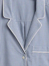 Poplin PJ Shirt - Blue gingham — view 4