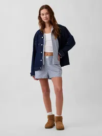 Poplin PJ Shirt - Blue gingham — view 5