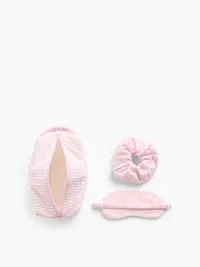 Poplin Sleep Kit - Pink and white stripe — view 2