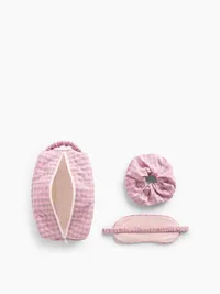 Poplin Sleep Kit - Pink plaid — view 2